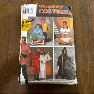 9169 UNCUT Simplicity Pattern Halloween Costume Pirate Genie Witch Indian Angel